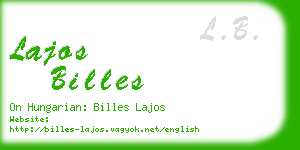 lajos billes business card